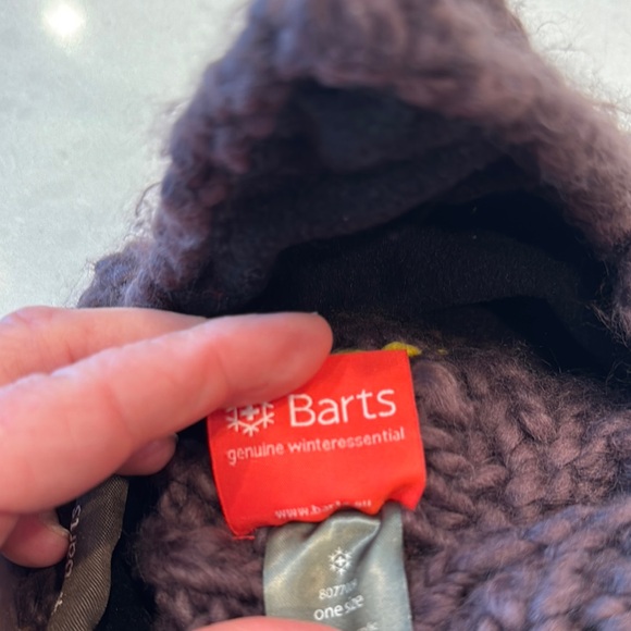 Barts Chocolate and Mustard Knit Hat - Picture 5 of 7